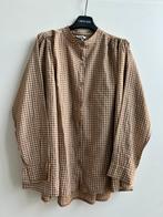 GARCONNE losvallende blouse ruitje camel mt TU