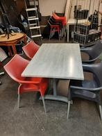 Leuke (tuin) tafel met metalen voet, Ophalen, Gebruikt, 100 tot 150 cm, 50 tot 100 cm