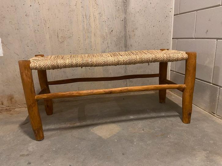 Marokkaanse Bankje met Rotan Zitting Nieuw, Antiek en Kunst, Antiek | Meubels | Stoelen en Banken, Ophalen