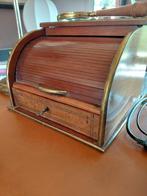 Franse Arts and Crafts eiken stationaire doos met tamboei, Ophalen of Verzenden
