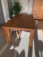Teakhouten eettafel met 4 stoelen, Huis en Inrichting, Tafels | Eettafels, Ophalen, Gebruikt, 100 tot 150 cm, Teakhout