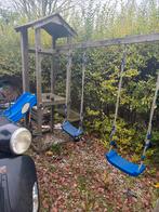 Houten Speeltoestel met Schommel en Glijbaan, Kinderen en Baby's, Speelgoed | Buiten | Speeltoestellen, Ophalen, Gebruikt, Glijbaan