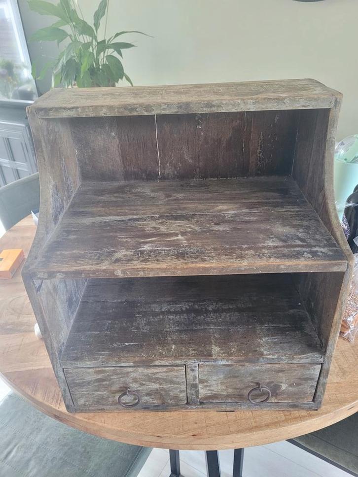 Superleuk houten theekastje, Huis en Inrichting, Kasten | Secretaires, Gebruikt, Ophalen of Verzenden