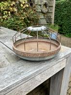 Franse brocante pluimvee voederbak zink, Dieren en Toebehoren, Ophalen of Verzenden, Drinken en Voederen
