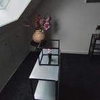 Metaal vierkant lampje, Huis en Inrichting, Tafels | Sidetables, Ophalen of Verzenden, Minder dan 25 cm, Metaal