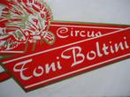 sticker oud CIRCUS TONI BOLTINI Leeuw groot vintage retro, Verzenden, Zo goed als nieuw