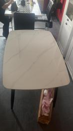 Glazen marmoer tafel, 100 tot 150 cm, Nieuw, Rechthoekig, 50 tot 100 cm