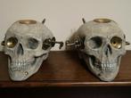 set SteamPunk Schedels unieke custom-made Fantasy Kandelaars, Ophalen of Verzenden
