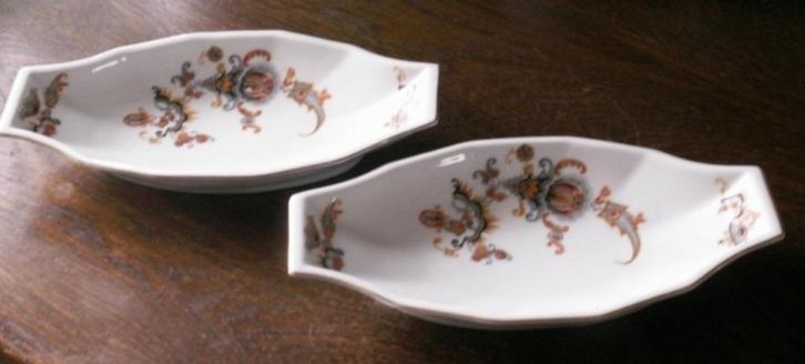2 Jamin Regout servies porselein vleesschaaltjes, Antiek en Kunst, Antiek | Servies los, Ophalen of Verzenden