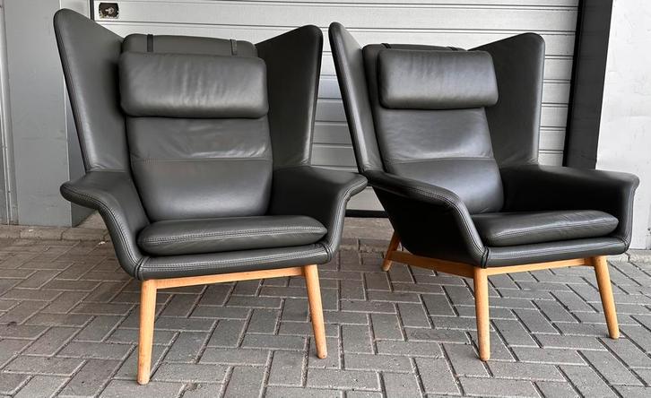2 Boconcept Hamilton design fauteuils, Huis en Inrichting, Fauteuils, Zo goed als nieuw, Leer, 75 tot 100 cm, Ophalen