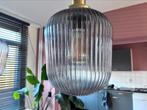 Hang lampen 4x smoke glas met gouden accent ., Verzenden, Zo goed als nieuw, Glas, Minder dan 50 cm