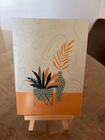 diamond painting kaart 45 2 bloempotten beschikbaar voor biedingen