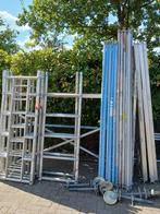 Simpele hoge steiger van 9 meter werkhoogte, Doe-het-zelf en Verbouw, Steigers, Ophalen, Gebruikt, Rolsteiger of Kamersteiger