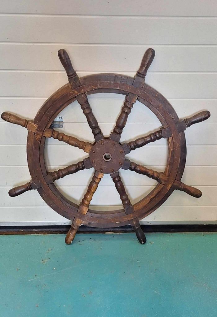 Stuurrad, stuurwiel, bootstuur 1.10 mtr incl. handvaten., Watersport en Boten, Bootonderdelen, Gebruikt, Zeilboot of Motorboot