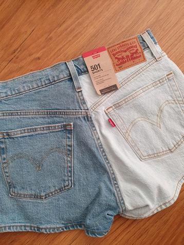 Originele Levi's Levi 501 2 kleurig maat 27 short jeans beschikbaar voor biedingen
