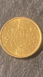 50EUROCENT ZEER ZELDZAAM ITALIË 2002 MARCO AURELIO, Postzegels en Munten, Munten | België, Goud, Goud, Ophalen of Verzenden, Losse munt
