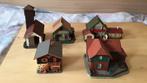 5 huisjes, Hobby en Vrije tijd, Modeltreinen | H0, Overige merken, Gebruikt, Gelijkstroom of Wisselstroom, Brug, Tunnel of Gebouw