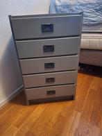 Vintage Grijs Houten Ladenkastje, Huis en Inrichting, Ophalen, Minder dan 50 cm, Gebruikt, Vintage