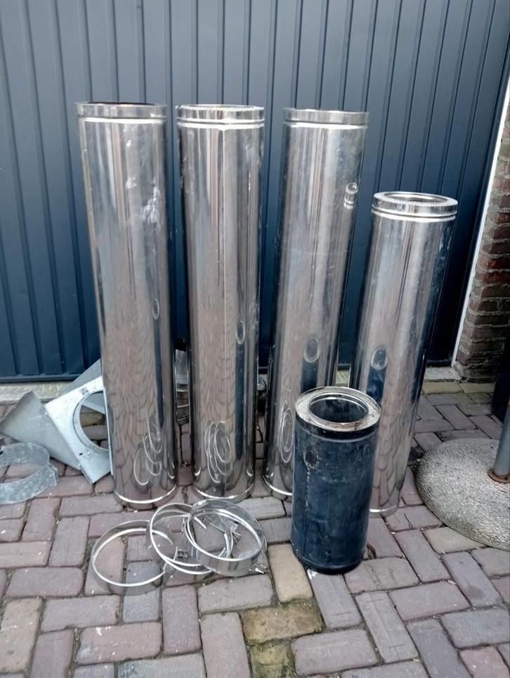 Poujoulat therminox TI
Dubbelwandige kachelpijp, Doe-het-zelf en Verbouw, Buizen en Afvoer, Zo goed als nieuw, Overige typen, Rvs