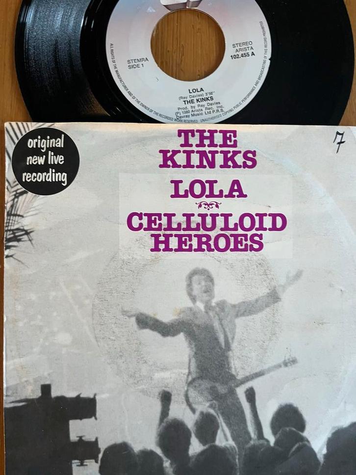 The Kinks - Lola / Celluloid Heroes 7" Single, Cd's en Dvd's, Vinyl Singles, Rock en Metal, 7 inch, Ophalen of Verzenden