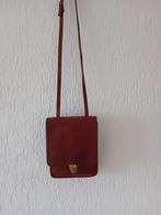 Vintage Burkely schoudertas, bruin ,3 vakken,leer, Sieraden, Tassen en Uiterlijk, Tassen | Schoudertassen, Overige merken, Gebruikt