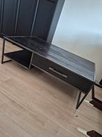 Zwarte Salontafel met 1 lade, Ophalen, Gebruikt, 100 tot 150 cm, 50 tot 100 cm