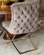 4x eetkamerstoelen velvet, Huis en Inrichting, Stoelen, Ophalen, Overige kleuren, Zo goed als nieuw, Vier