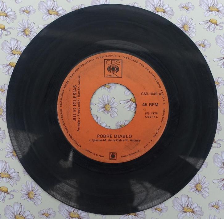 julio iglesias - pobre diablo, Cd's en Dvd's, Vinyl Singles, Gebruikt, Single, Overige genres, 7 inch, Ophalen of Verzenden