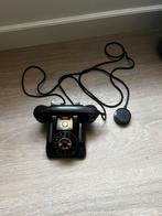 Zwarte vintage telefoon PTT, Met draaischijf, Gebruikt, Ophalen of Verzenden