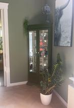 Stralende groene hoekkast met glazen planken & verlichting, Ophalen, 200 cm of meer, Klassiek met een moderne twist!, Eikenhout