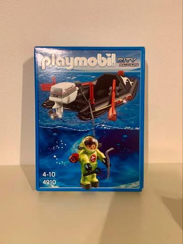 Playmobil duiker met boot beschikbaar voor biedingen