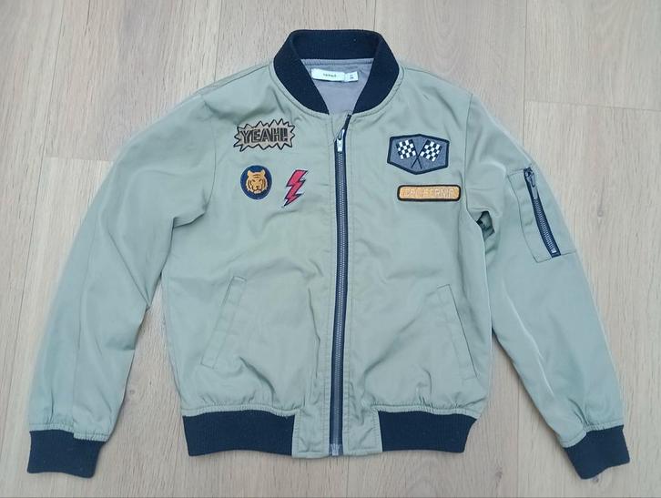 Licht groen Name It vest / jasje maat 128, Kinderen en Baby's, Kinderkleding | Maat 140, Zo goed als nieuw, Jongen, Trui of Vest