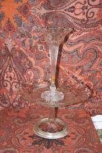 Etagere ( Geetst kristal met zilveren voet ), Antiek en Kunst, Antiek | Glas en Kristal, Ophalen of Verzenden