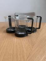 4x vintage Bodum theeglazen zwart, Huis en Inrichting, Keuken | Servies, Glas of Glazen, Gebruikt, Ophalen of Verzenden, Glas