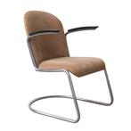 Fauteuil 413 In Originele Rib Stof, Gispen, Ophalen, Gebruikt, Minder dan 75 cm, Metaal