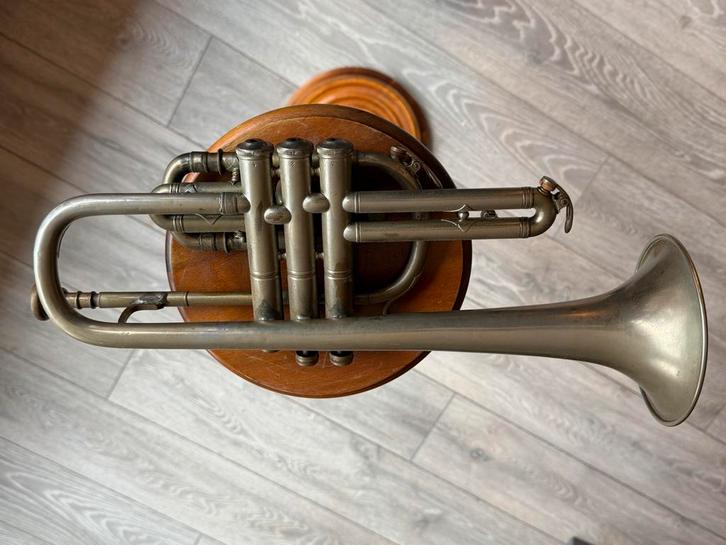 Vintage Trompet, Muziek en Instrumenten, Blaasinstrumenten | Trompetten, Gebruikt, Bes-trompet, Ophalen