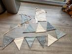 Als nieuw stoffen 10 vlaggetjes vlaggenlijn Kave Kids blauw, Ophalen of Verzenden, Zo goed als nieuw, Wanddecoratie