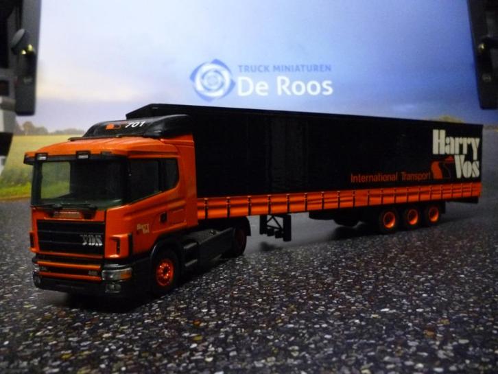 Tekno Scania 124 Harry Vos, Hobby en Vrije tijd, Modelauto's | 1:50, Zo goed als nieuw, Bus of Vrachtwagen, Tekno, Ophalen of Verzenden