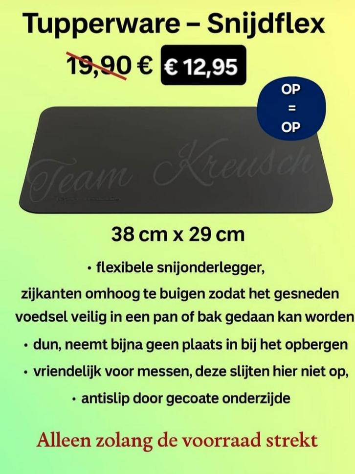 TUPPERWARE FlexiPlank - snijplank, buigbaar, hygienisch, Huis en Inrichting, Keuken | Tupperware, Nieuw, Overige typen, Ophalen of Verzenden