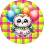 L356 luxe icing uil 20cm eetbare taart plaat print, Ophalen of Verzenden, Nieuw, Taarten, Versiering