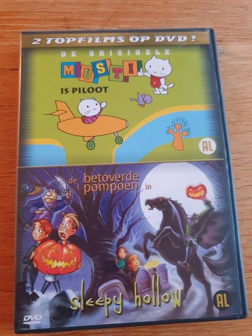 Musti is piloot en sleepy hollow, Cd's en Dvd's, Dvd's | Tekenfilms en Animatie, Zo goed als nieuw, Europees, Tekenfilm, Alle leeftijden