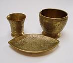 Kashmir betel sirih set, vintage messing India Pakistan paan, Antiek en Kunst, Verzenden