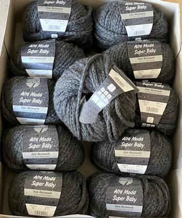 11 bollen Lana Grossa Alta Moda Super  Baby, antraciet beschikbaar voor biedingen
