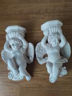 2 Gipsen Engeltjes., Ophalen of Verzenden, Gebruikt