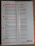 ING inlegvellen voor bankzaken. (GRATIS), Ophalen, Nieuw