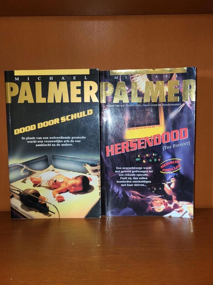 Michael Palmer - Dood door Schuld & Hersendood, Boeken, Thrillers, Gelezen, Nederland, Ophalen of Verzenden