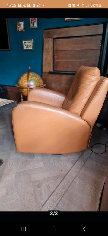 Relaxfauteuil cognac teab! beschikbaar voor biedingen