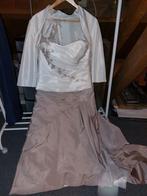 3 delige trouwjurk incl schoenen, Ophalen of Verzenden, Zo goed als nieuw, Wit, Trouwjurk