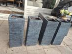 Antracietgrijze plantenpotten en een paar kleine,, Tuin en Terras, Ophalen, Vierkant, Overige materialen, 30 tot 60 cm