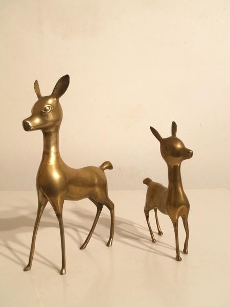 Hollywood regency design brass sculpture - bambi France, Ophalen of Verzenden